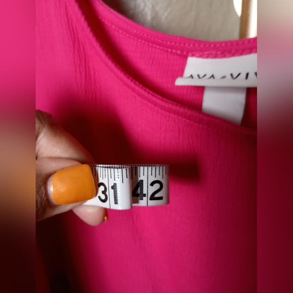 Ava & Viv 🩷 Women's Sleeveless Empire Waist Dress 4X - Picture 7 of 7